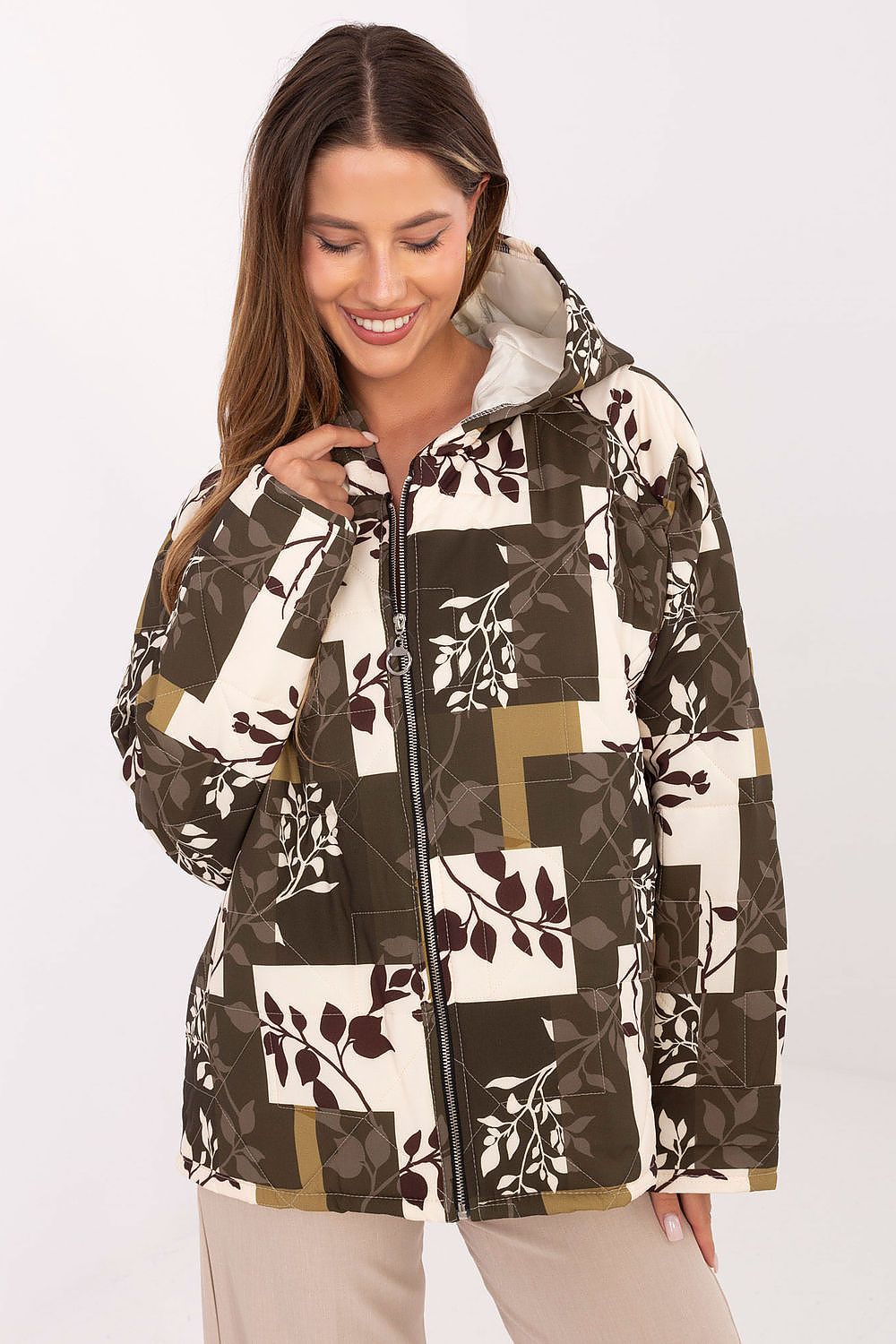   Kurtka Damska Model IT-KR-21685.23 Khaki - Italy Moda 