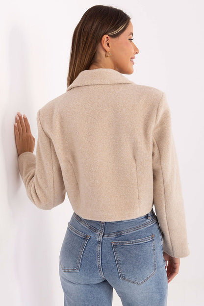   Płaszcz Damski Model IT-KR-FL9730.23 Light Beige - Rue Paris 