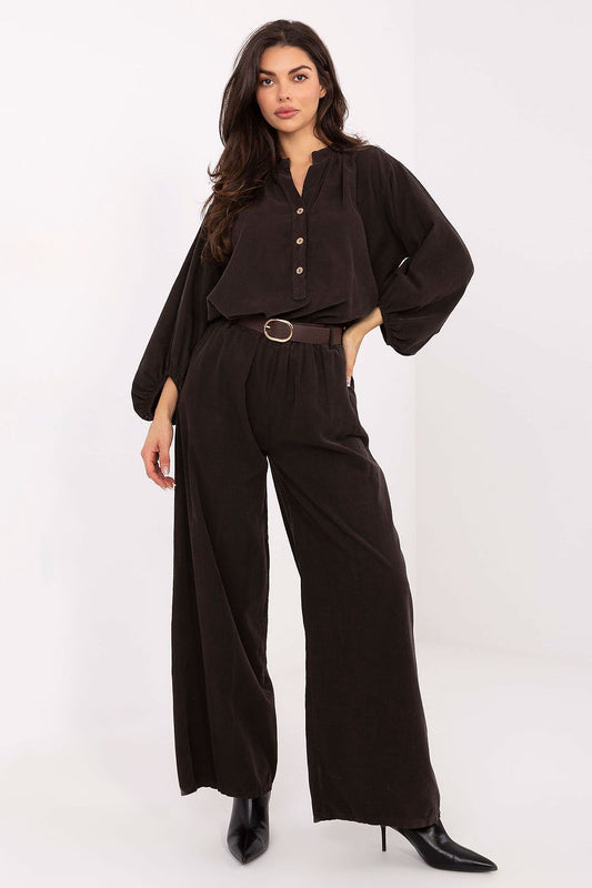   Bluzka Model IT-KS-233607.63 Dark Brown - Italy Moda 