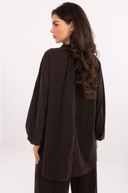   Bluzka Model IT-KS-233607.63 Dark Brown - Italy Moda 