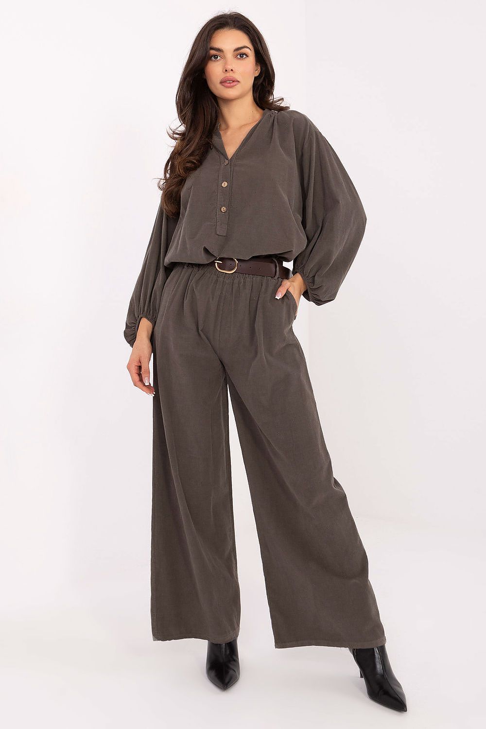   Bluzka ModelIT-KS-233607.63 Dark Khaki - Italy Moda 