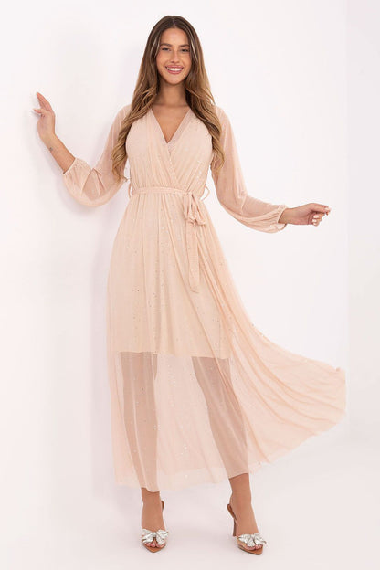  Sukienka Model IT-SK-21808.01 Light Beige - Italy Moda 