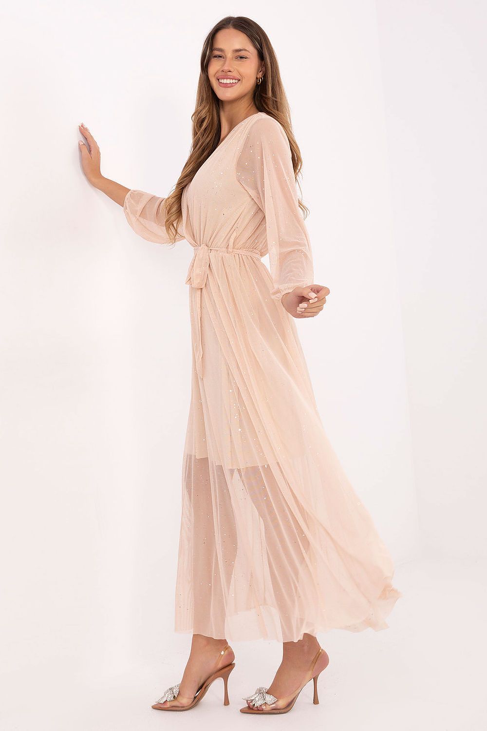  Sukienka Model IT-SK-21808.01 Light Beige - Italy Moda 