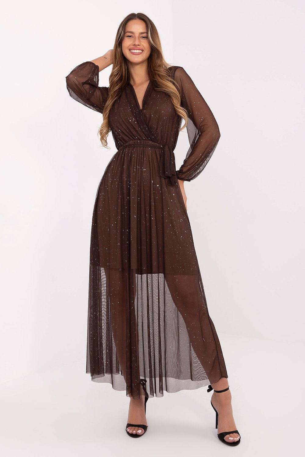  Sukienka Model IT-SK-21808.01 Brown - Italy Moda 