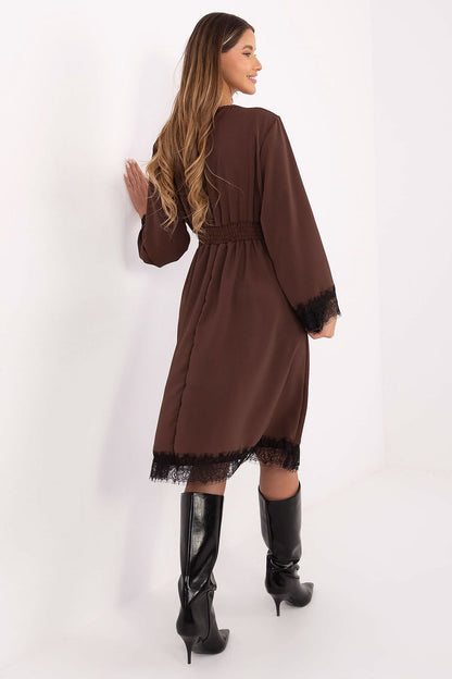   Sukienka Model MI-SK-92477.18P Dark Brown - Italy Moda 