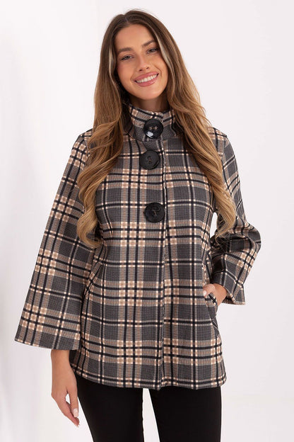   Płaszcz Damski Model IT-PL-31820-2.21P Black - Italy Moda 