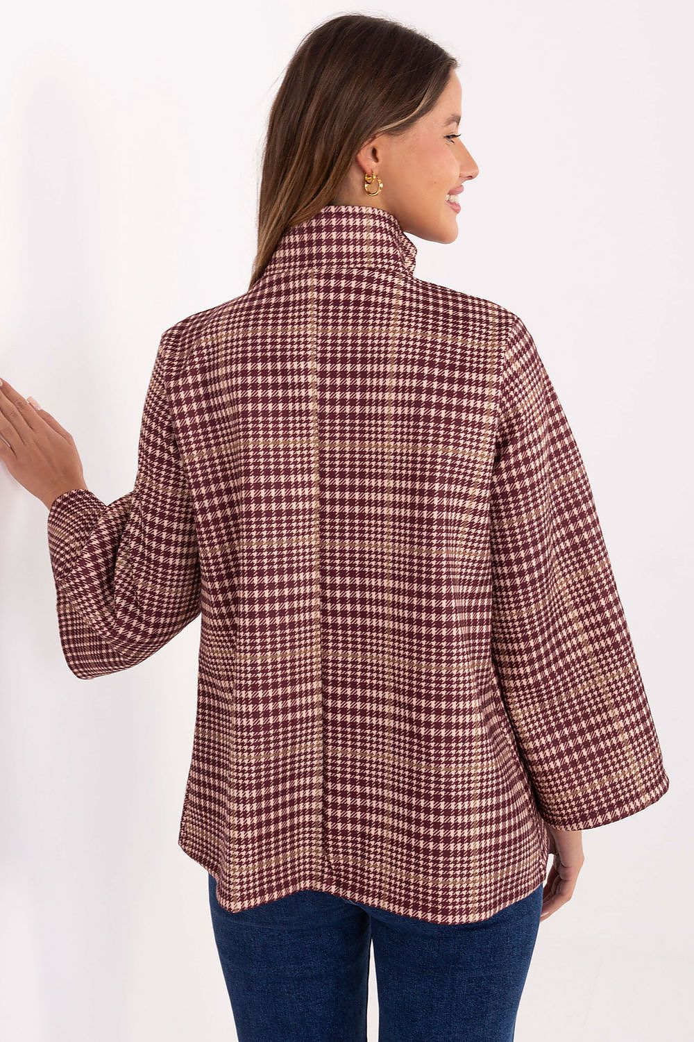   Płaszcz Damski Model IT-PL-31820.25 Bordo - Italy Moda 
