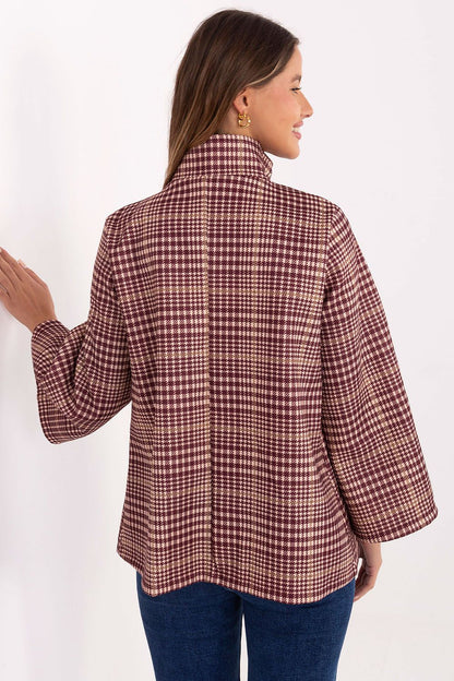   Płaszcz Damski Model IT-PL-31820.25 Bordo - Italy Moda 