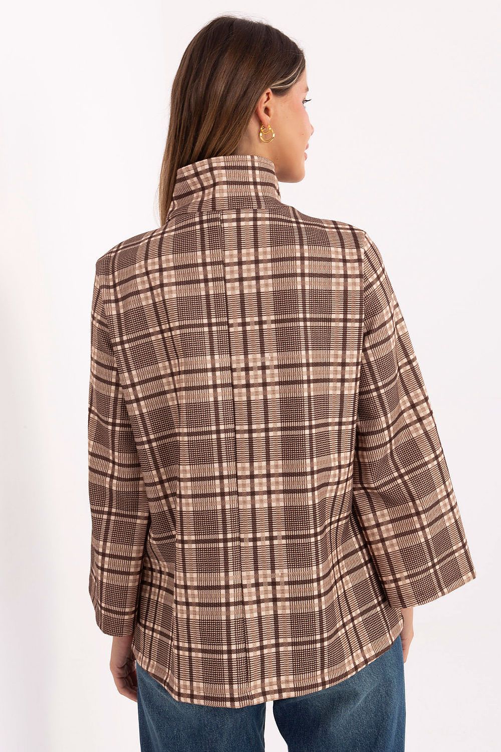   Płaszcz Damski Model IT-PL-31820-2.21P Brown - Italy Moda 