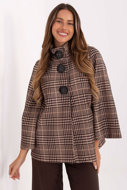   Płaszcz Damski Model IT-PL-31820.25 Brown - Italy Moda 