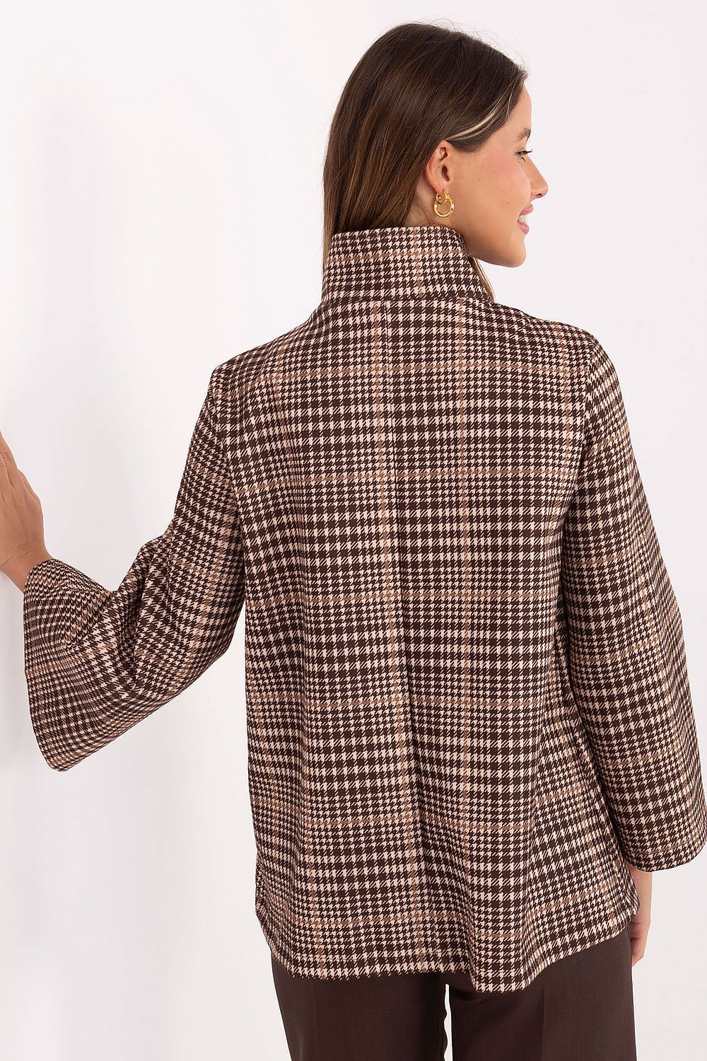   Płaszcz Damski Model IT-PL-31820.25 Brown - Italy Moda 