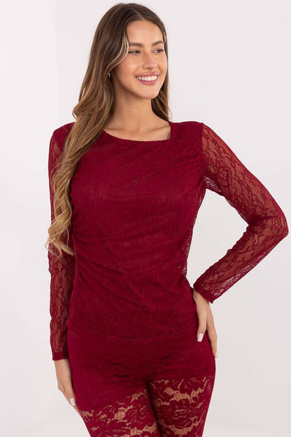   Bluzka Model MI-BZ-272403.19P Bordo - Italy Moda 