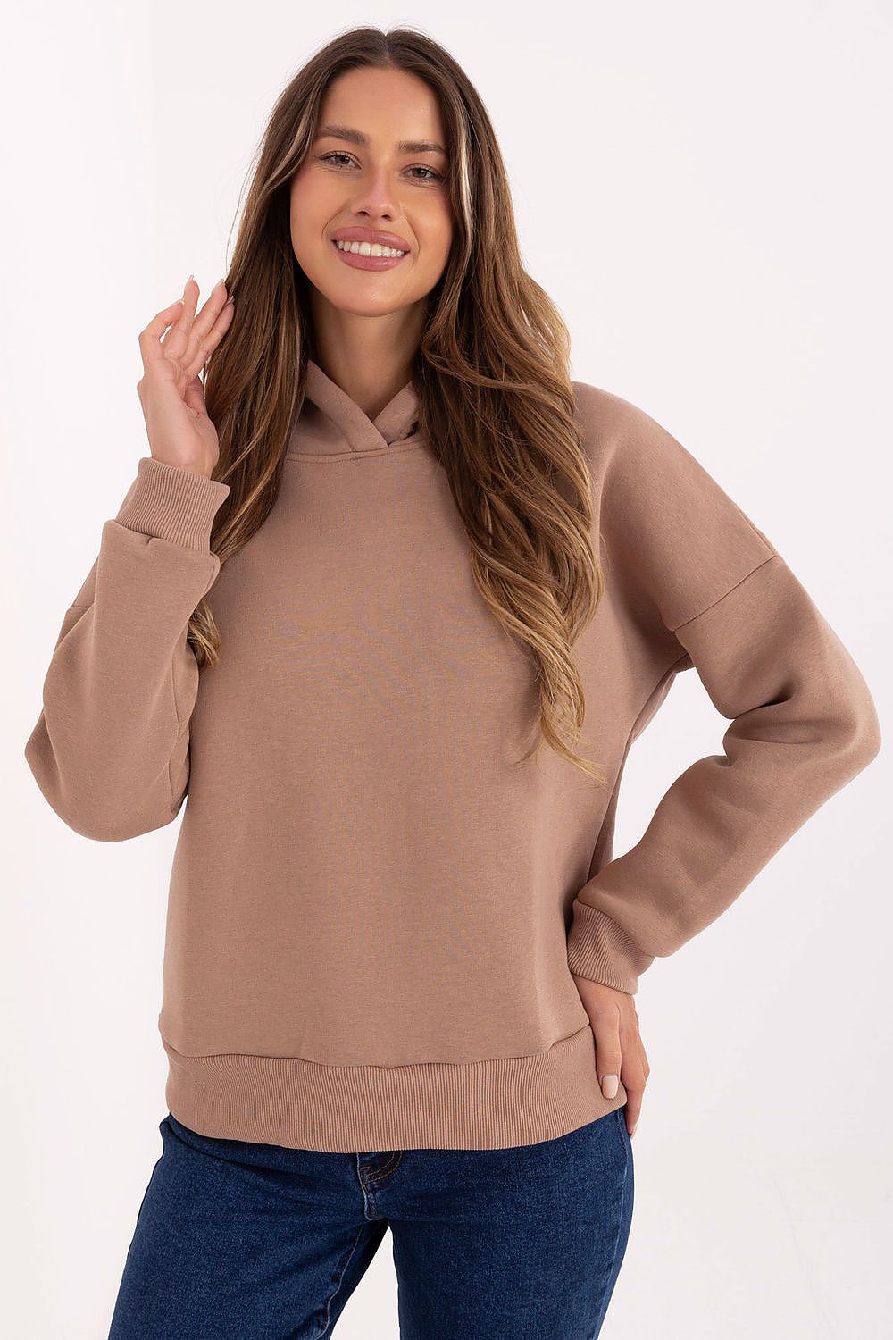   Bluza Damska Model RV-BL-A1006.27 Dark Beige - Relevance 