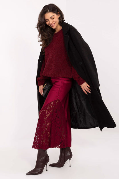  Spódnica Model MI-SD-G9140.34 Bordo - Rue Paris 