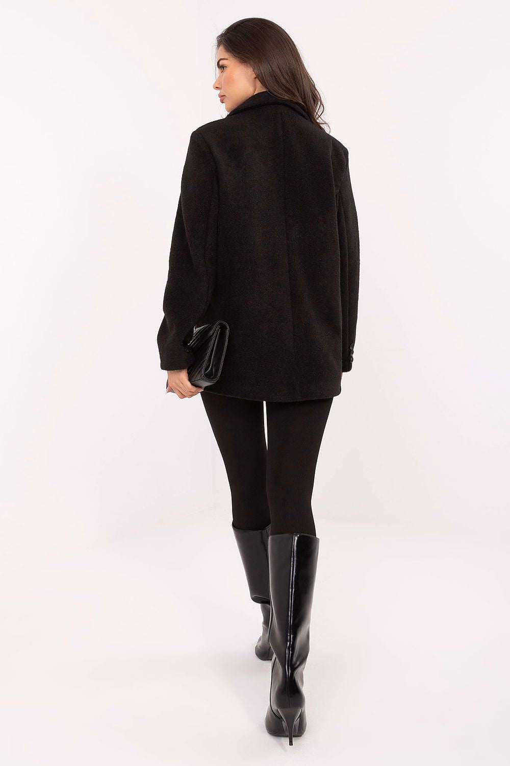   Płaszcz Damski Model IT-PL-FL7696.16 Black - Rue Paris 