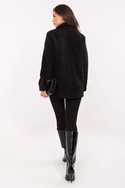   Płaszcz Damski Model IT-PL-FL7696.16 Black - Rue Paris 