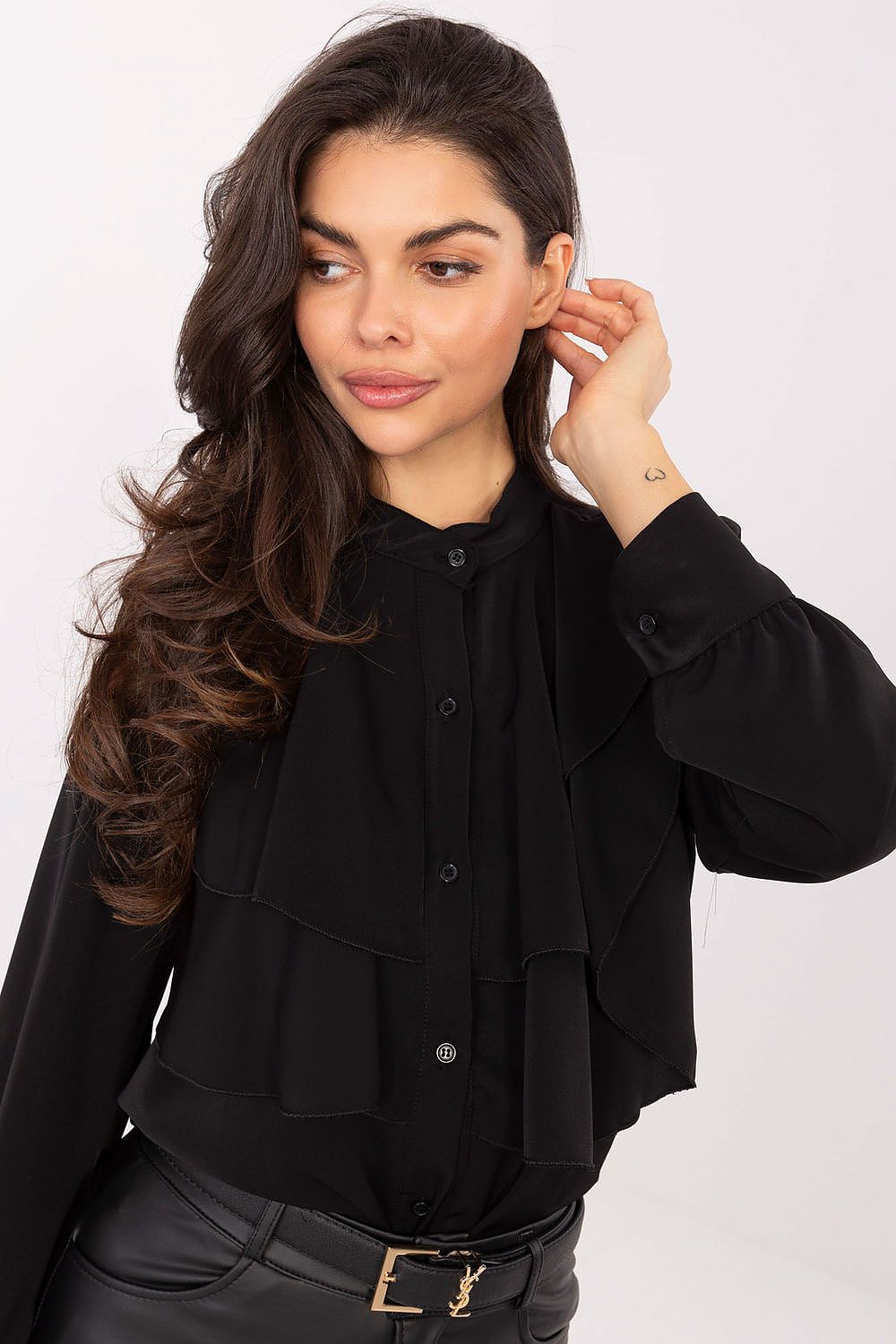   Koszula Damska Model MI-KS-3282.53 Black - Rue Paris 