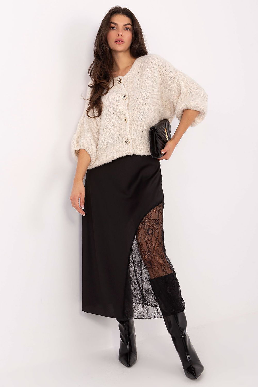  Spódnica Model MI-SD-3287.36 Black - Rue Paris 