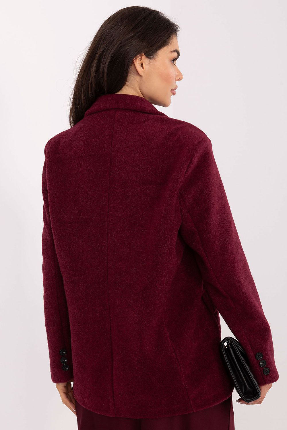   Płaszcz Damski Model IT-PL-FL7696.16 Bordo - Rue Paris 