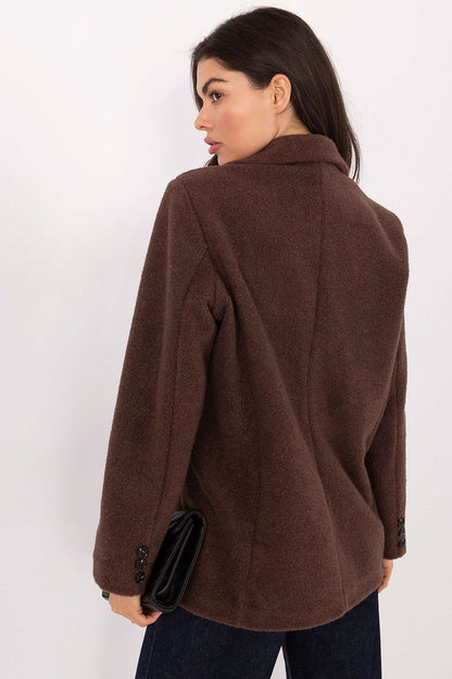   Płaszcz Damski Model IT-PL-FL7696.16 Brown - Rue Paris 