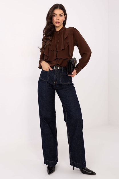   Koszula Damska Model MI-KS-3282.53 Brown - Rue Paris 