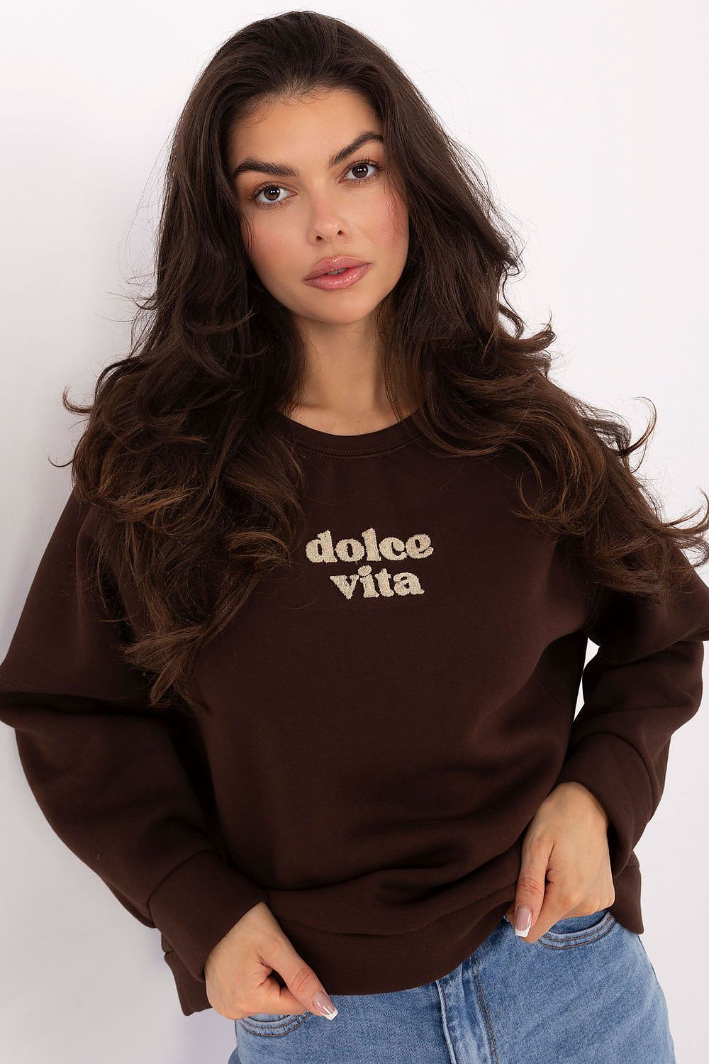   Bluza Damska Model MJ-BL-H2525.66 Dark Brown - Factory Price 