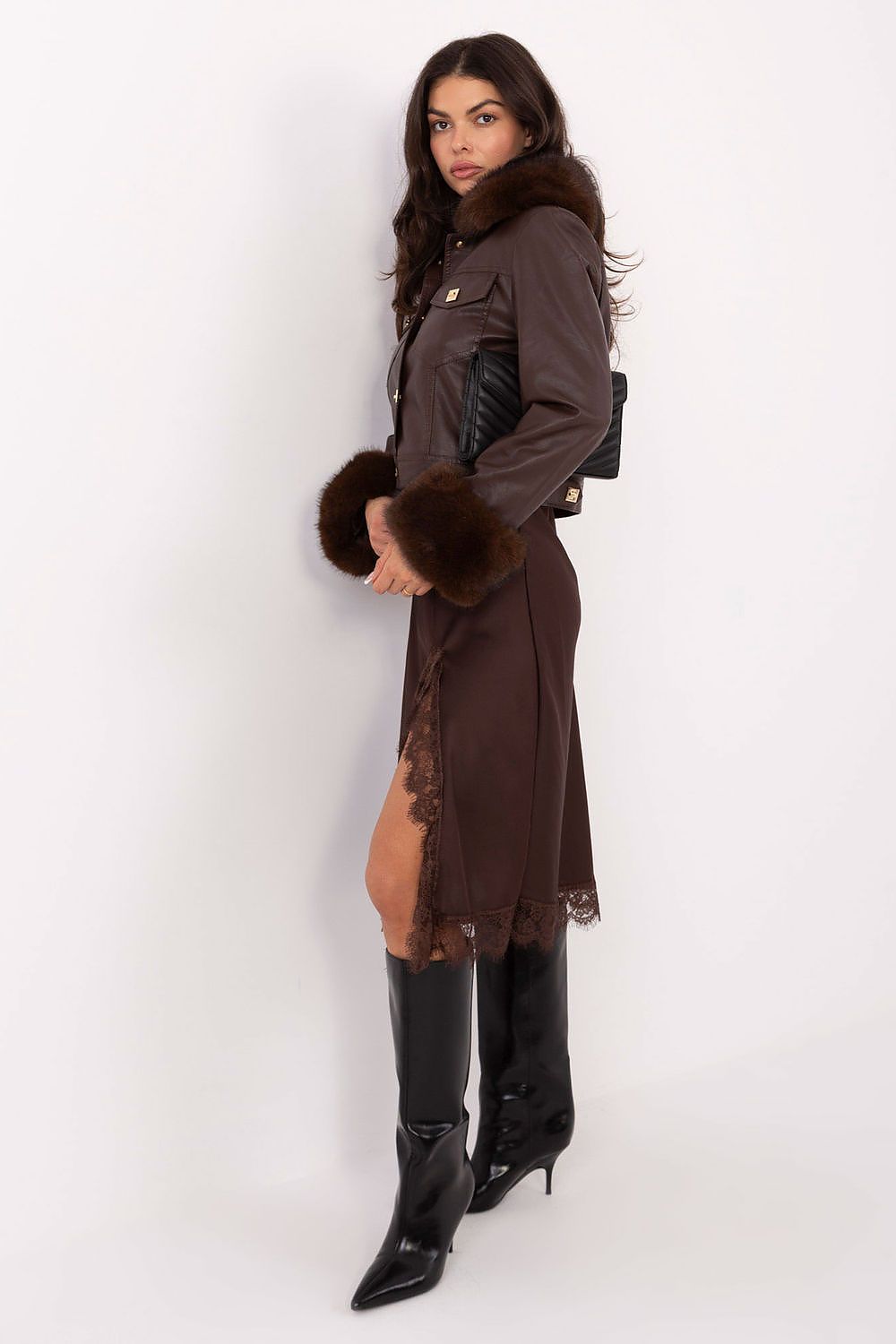   Kurtka Damska Model MBM-KR-PU25-017.97P Brown - MBM 
