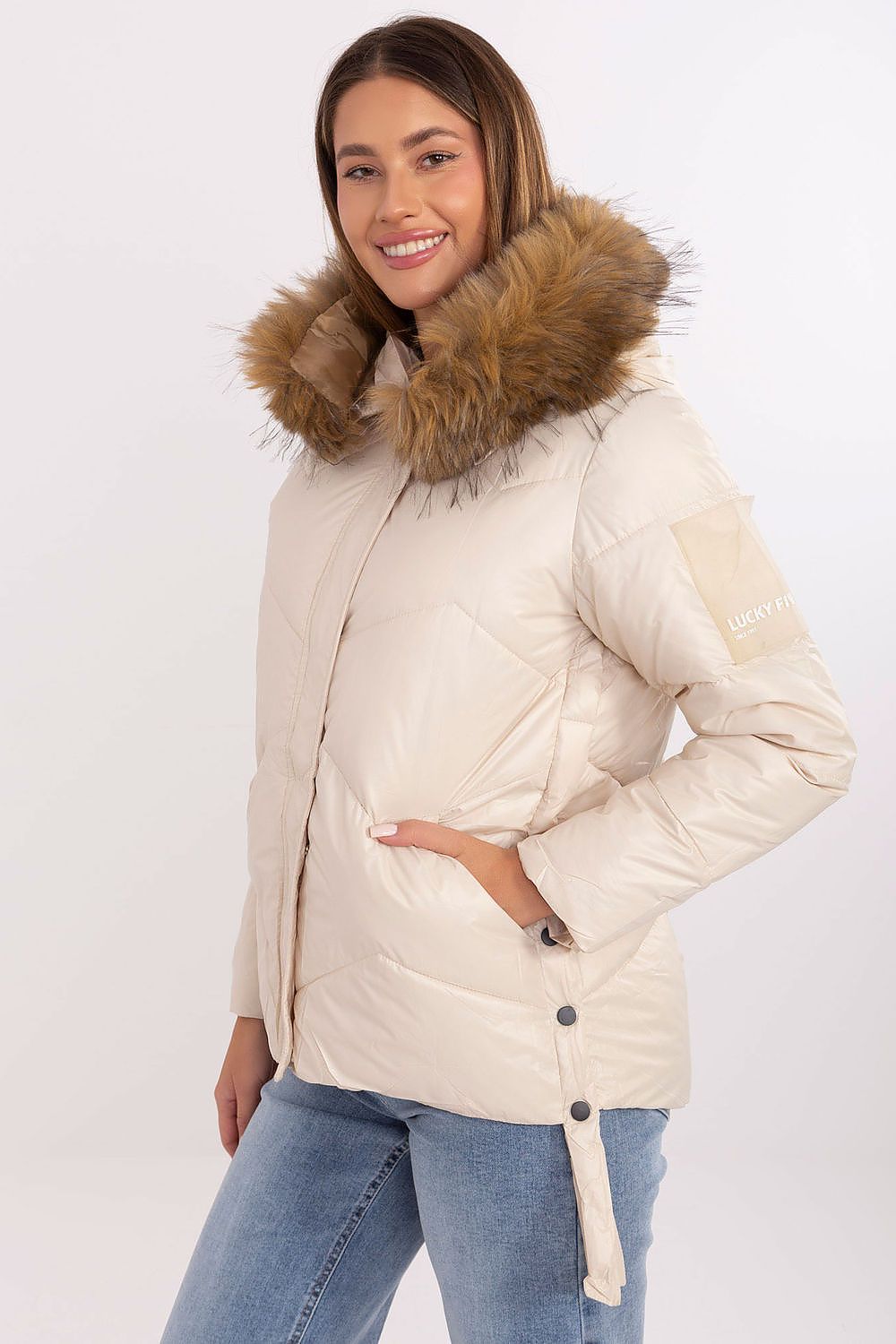   Kurtka Damska Model MBM-KR-856.98P Light Beige - MBM 