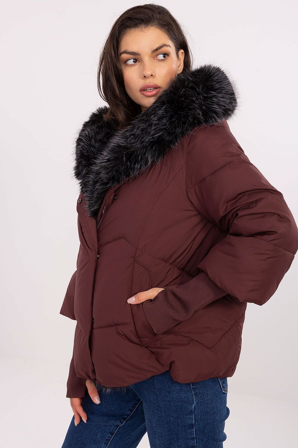   Kurtka Damska Model MBM-KR-2755.76 Bordo - MBM 