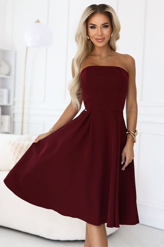   Sukienka Model Vivienne 641-1 Bordo - Numoco 