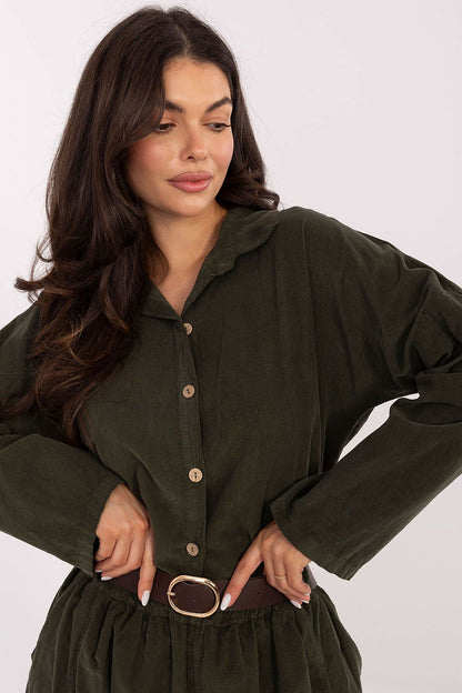   Koszula Damski Model IT-KS-22390.81 Khaki - Italy Moda 