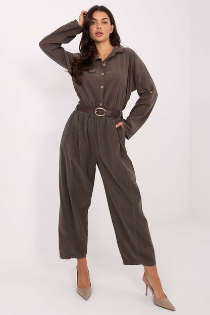   Koszula Damska Model IT-KS-22390.81 Dark Khaki - Italy Moda 