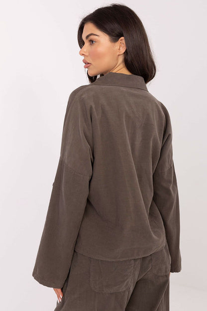   Koszula Damska Model IT-KS-22390.81 Dark Khaki - Italy Moda 