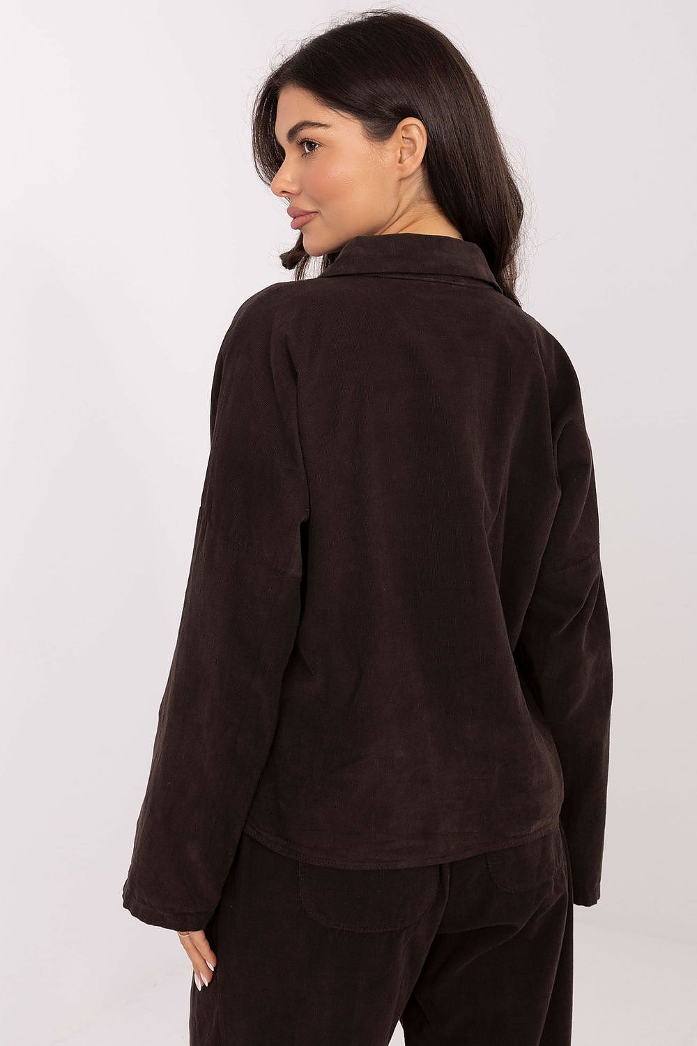   Koszula Damska Model IT-KS-22390.81 Dark Brown - Italy Moda 