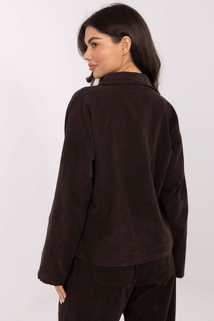   Koszula Damska Model IT-KS-22390.81 Dark Brown - Italy Moda 