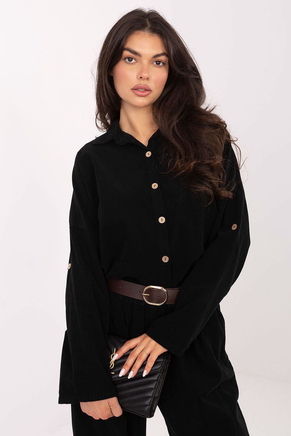  Koszula Damska Model IT-KS-22390.81 Black - Italy Moda 