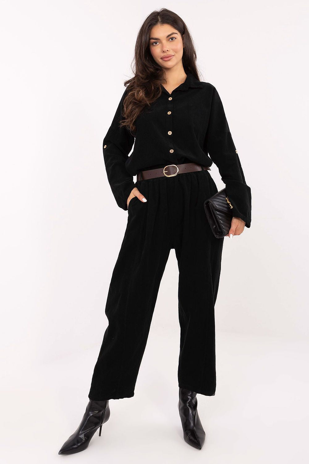   Koszula Damska Model IT-KS-22390.81 Black - Italy Moda 