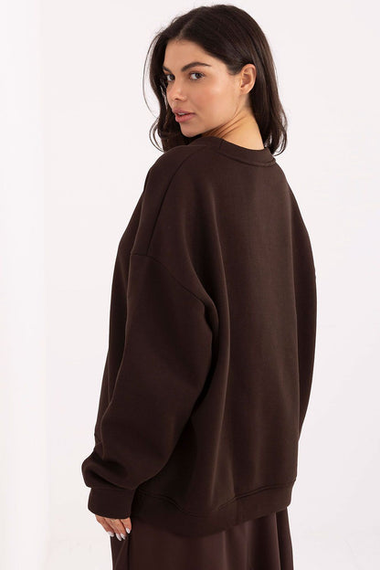   Bluza Damska Model RV-BL-A1036.22 Dark Brown - Rue Paris 