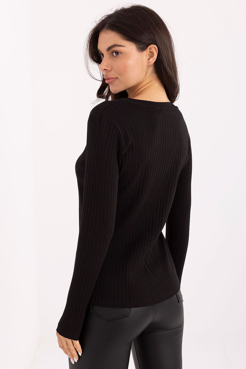   Bluzka Model RV-BZ-A1055.29P Black - Rue Paris 