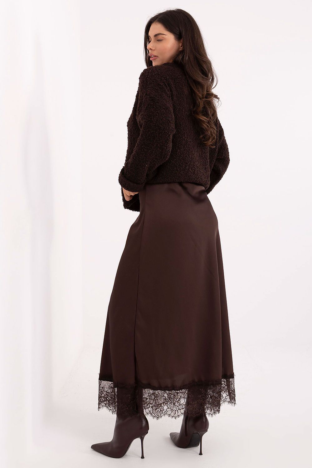  Spódnica Model MI-SD-4213-1.94 Dark Brown - Rue Paris 
