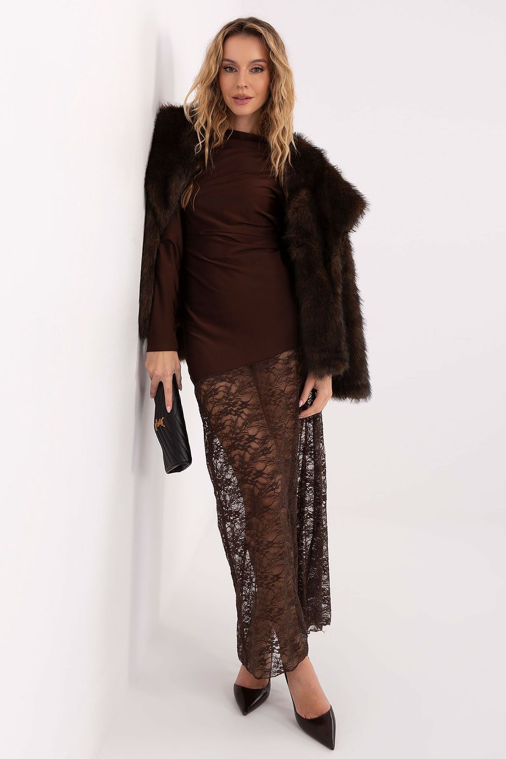  Sukienka Model MI-SK-3310.63 Brown - Italy Moda 