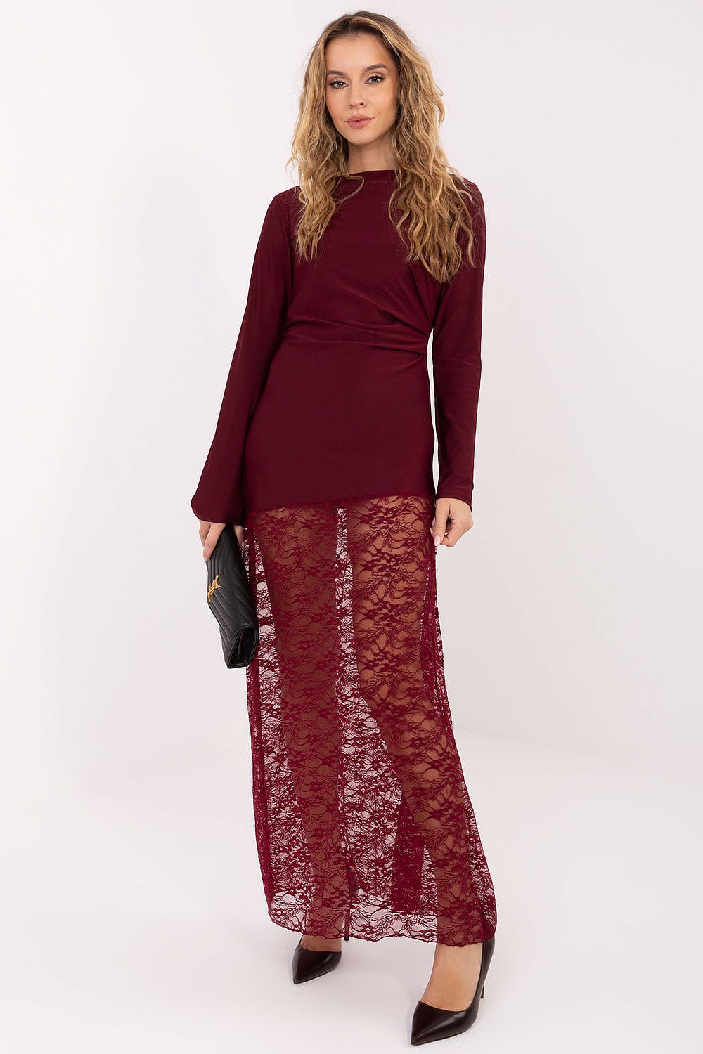  Sukienka Model MI-SK-3310.63 Bordo - Italy Moda 