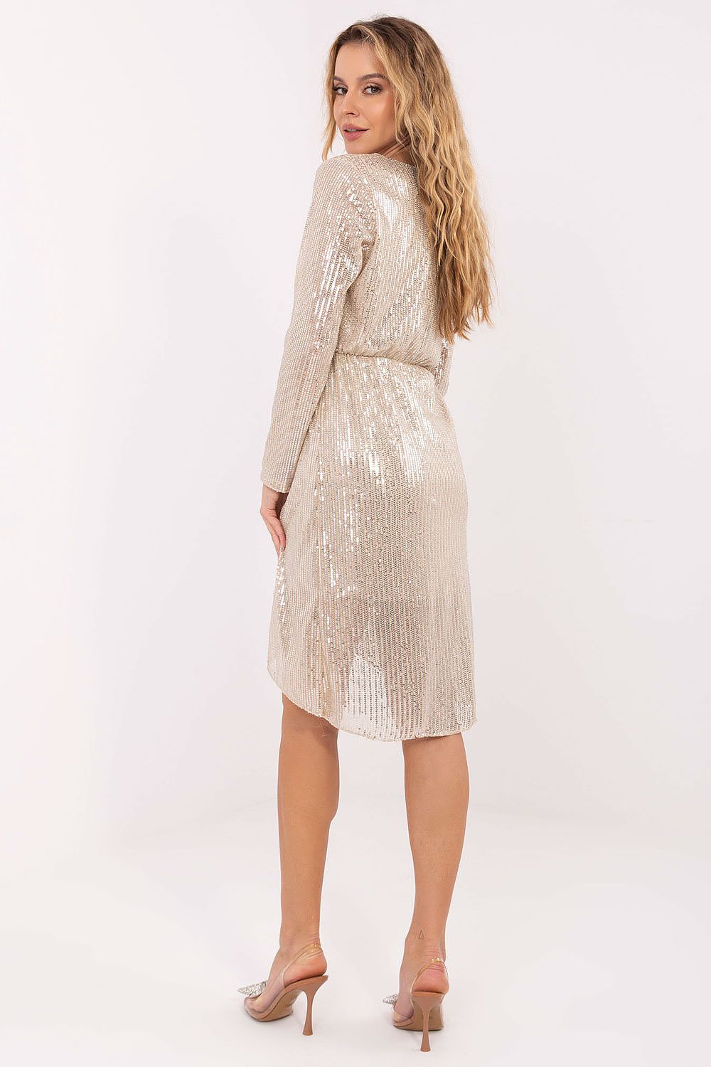  Sukienka Model MI-SK-68592.36 Beige - Italy Moda 