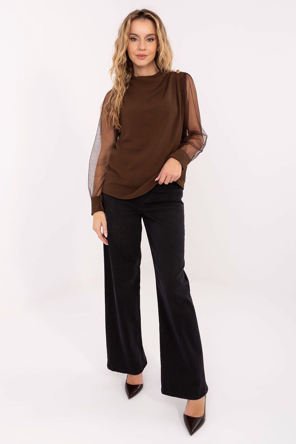   Bluzka Model MI-BZ-278519.03X Brown - Italy Moda 