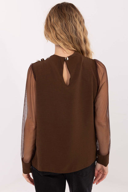   Bluzka Model MI-BZ-278519.03X Brown - Italy Moda 
