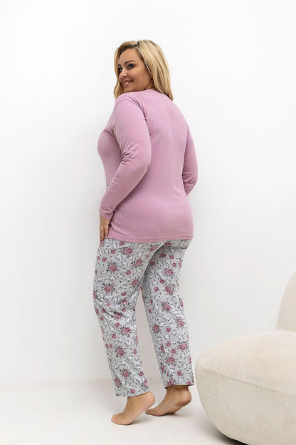  Piżama Damska Plus Size Model DU-PI-FP-506.56 Dark Pink - Forever Pink 