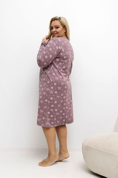   Koszula Nocna Plus Size Model DU-KN-FP-603.15P Dark Pink - Forever Pink 