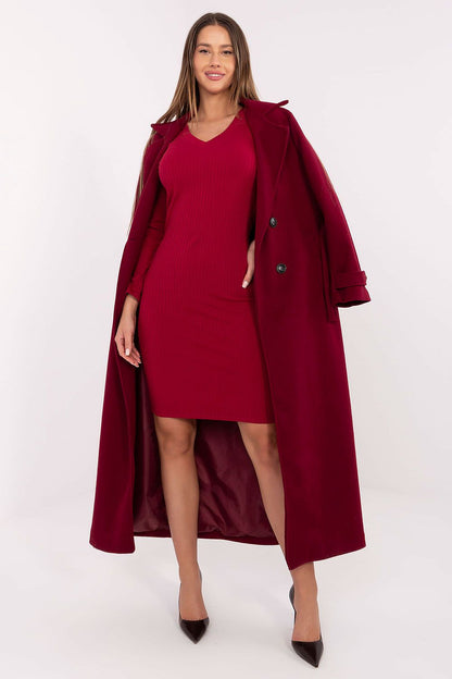 Sukienka Model RV-SK-A1050.08 Bordo - Rue Paris 
