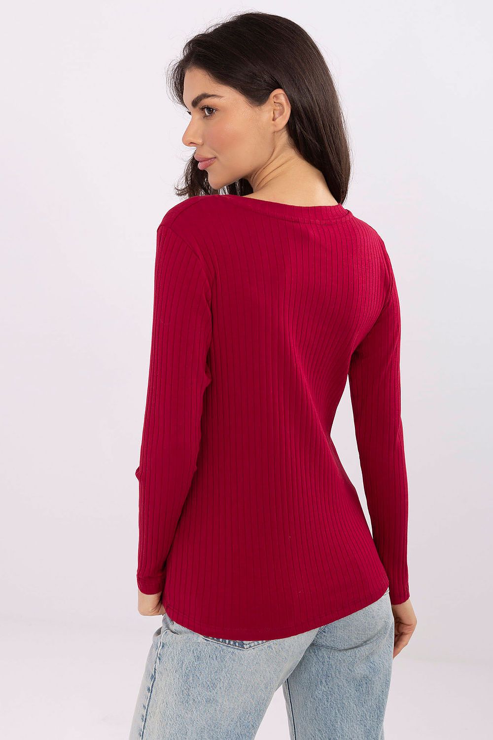   Bluzka Model RV-BZ-A1055.29P Bordo - Rue Paris 