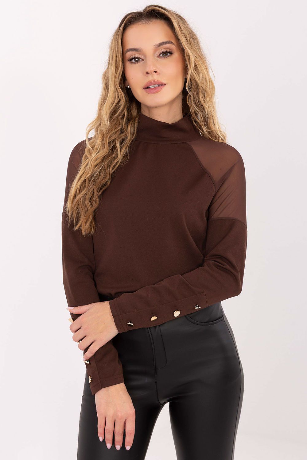  Bluzka Model MI-BZ-M776.13 Brown - Rue Paris 